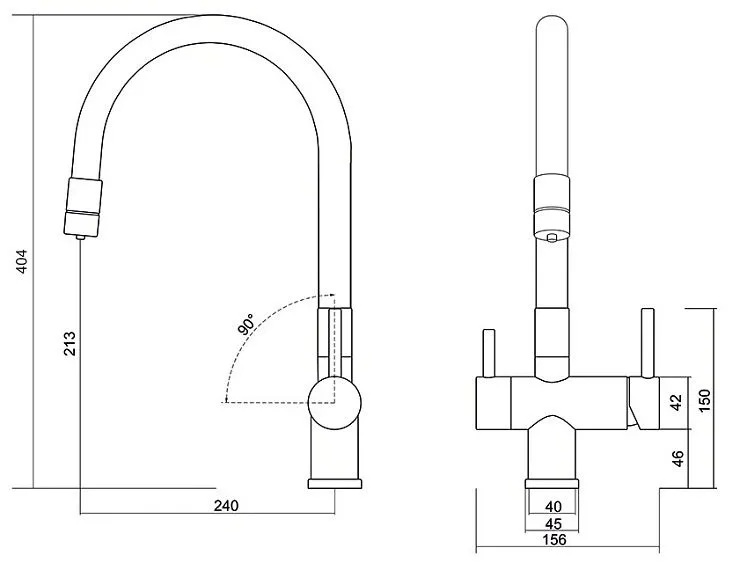 Смеситель EMAR ЕС-3015 PVD Dark