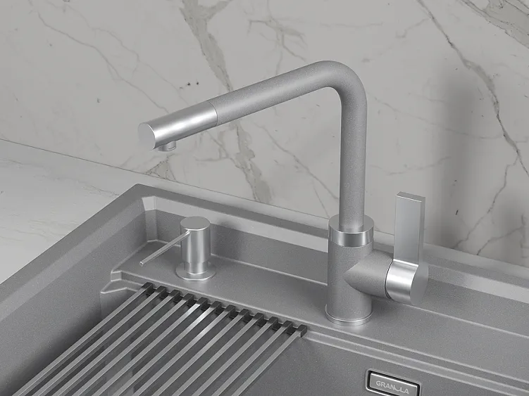 Смеситель GRANULA 5504 алюминиум