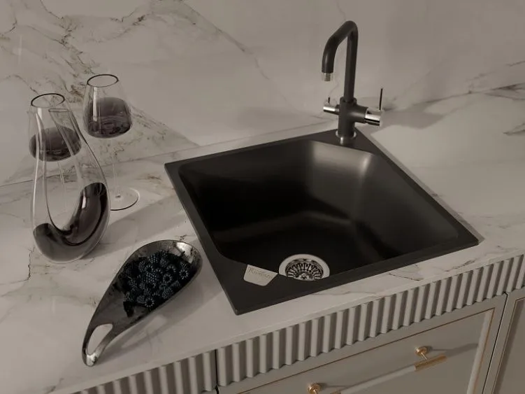 Смеситель RIVELATO Tovel antracite cromo