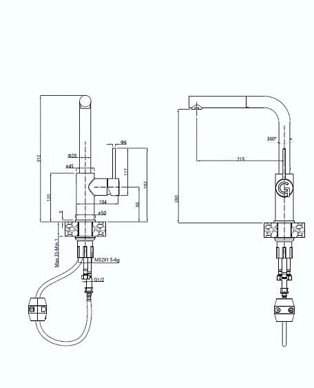 Смеситель RIVELATO Albano brina oro