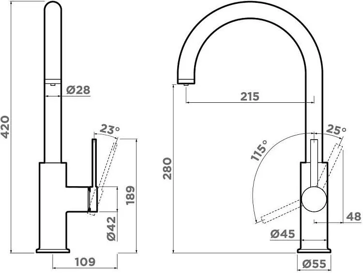 Смеситель OMOIKIRI Okawa 2 Plus-GM (4994550)