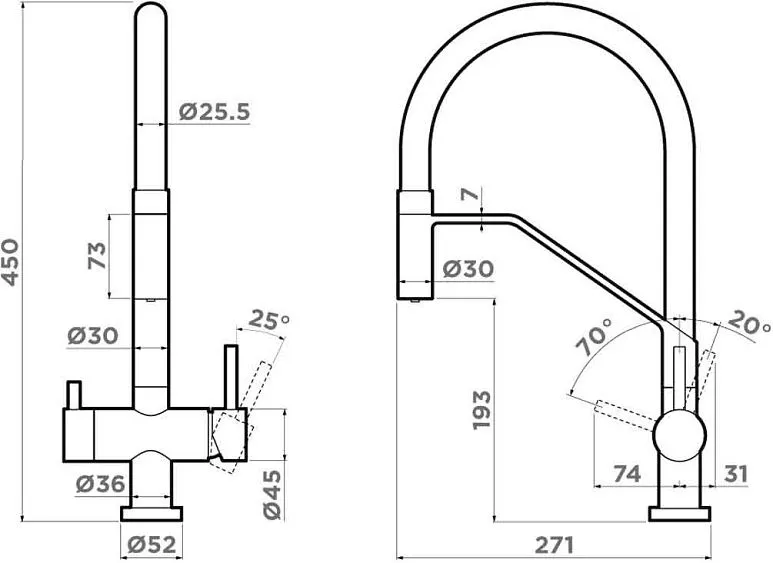 Смеситель OMOIKIRI Akeno C-BL (4994543)