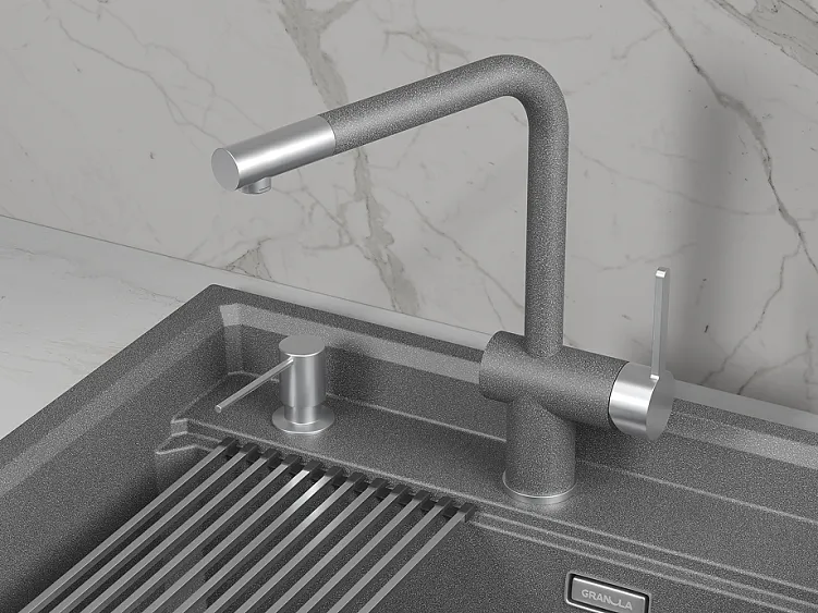 Смеситель GRANULA 5017 графит