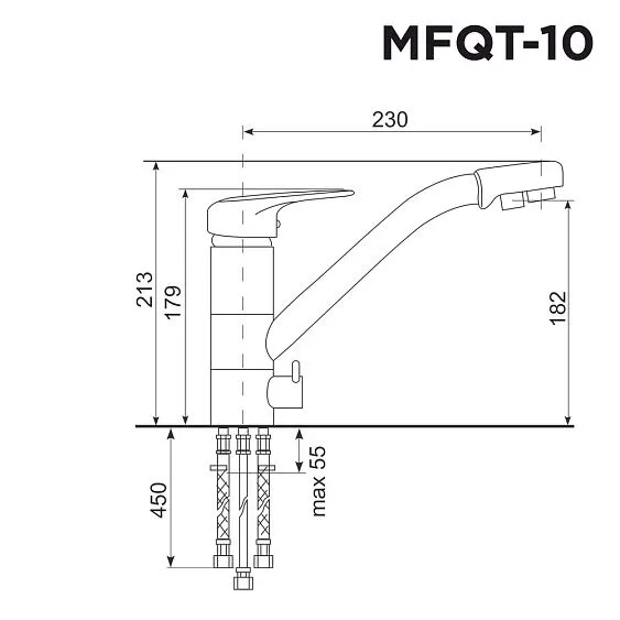 Смеситель MAUNFELD MFQT-10W кремовый
