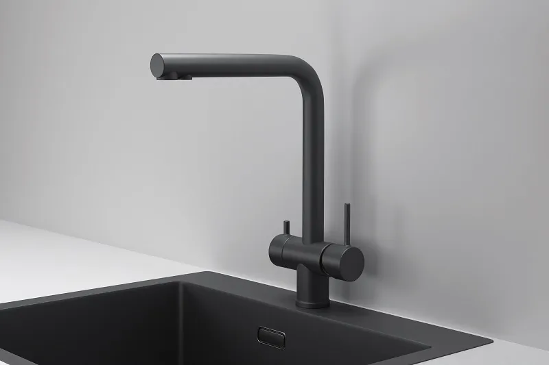 Смеситель GRANULA KS-7011 черный/матовый