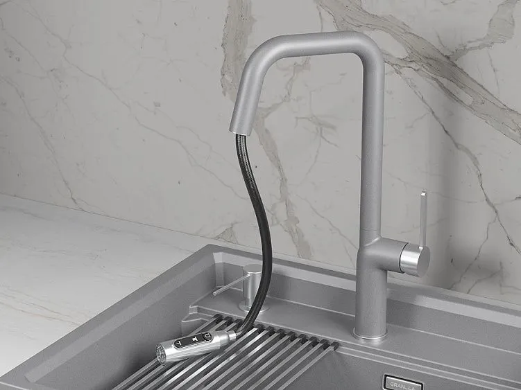 Смеситель GRANULA 9011 алюминиум