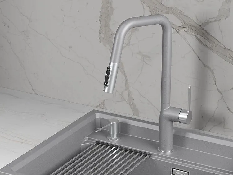 Смеситель GRANULA 9011 алюминиум