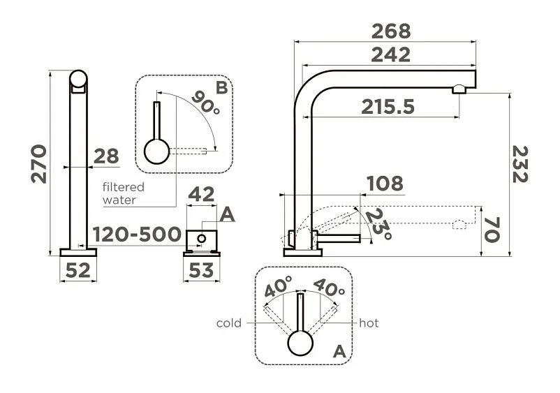 Смеситель OMOIKIRI Nara 2 Plus-LG (4994486)