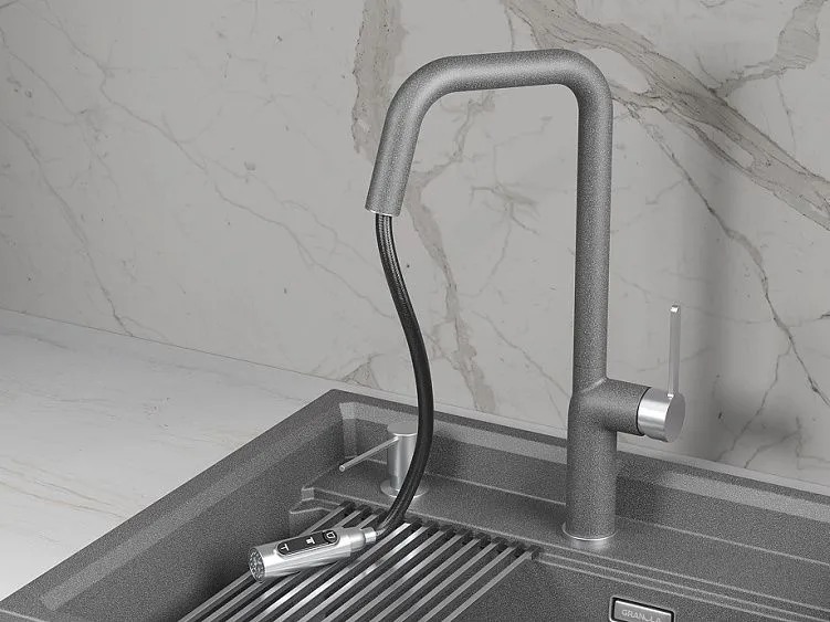 Смеситель GRANULA 9011 графит