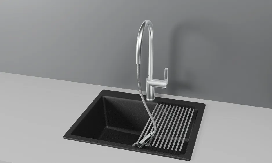 Смеситель GRANULA GR-8172 нержавеющая сталь