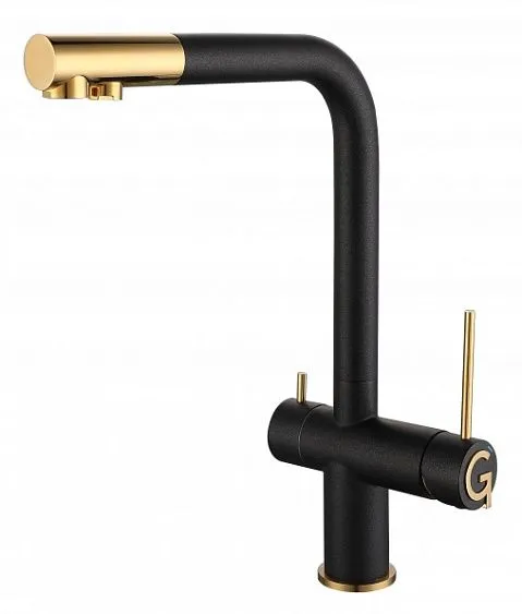 Смеситель RIVELATO Lugano antracite oro