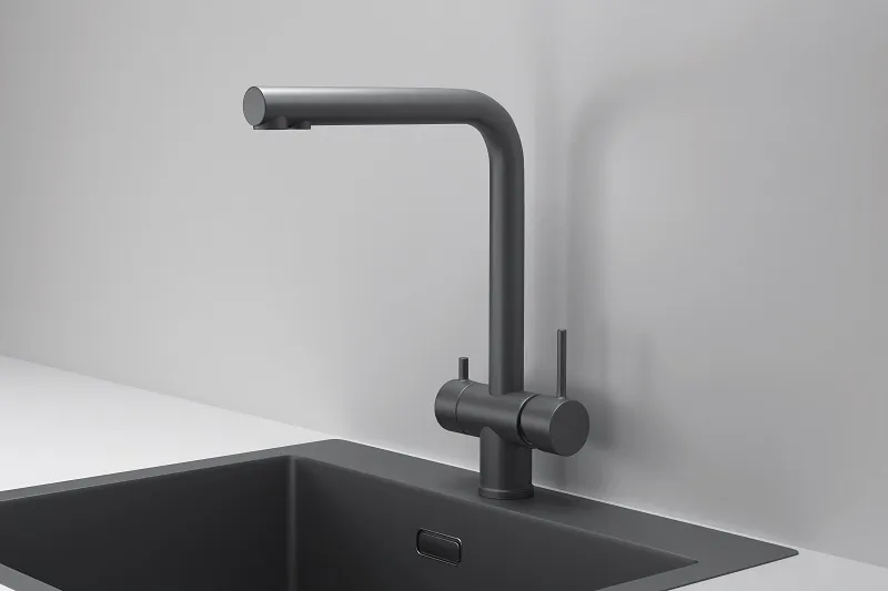 Смеситель GRANULA KS-7011 графит/матовый