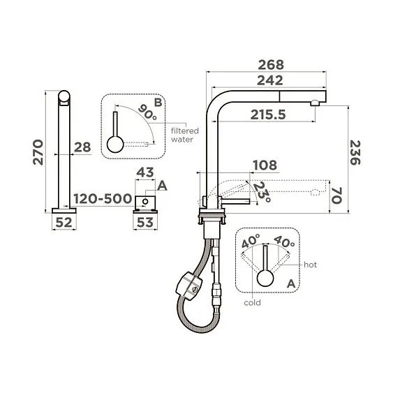 Смеситель OMOIKIRI Nara 2 Plus-S-LG (4994487)