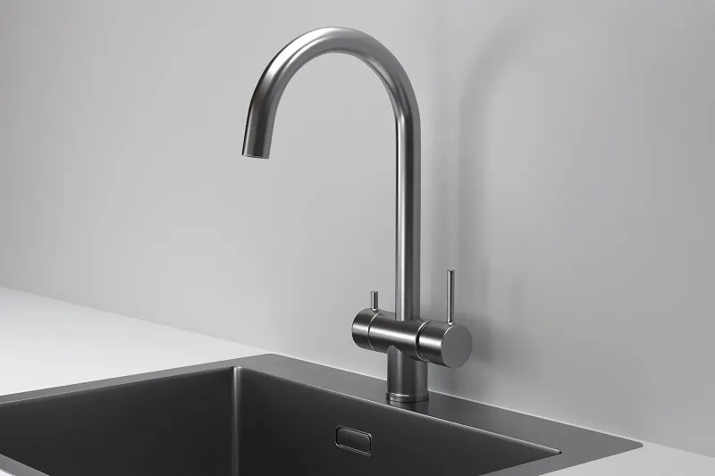 Смеситель GRANULA KS-7104 сталь/сатин