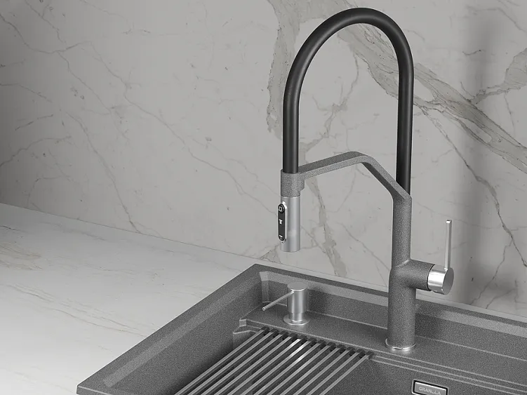 Смеситель GRANULA 9012 графит