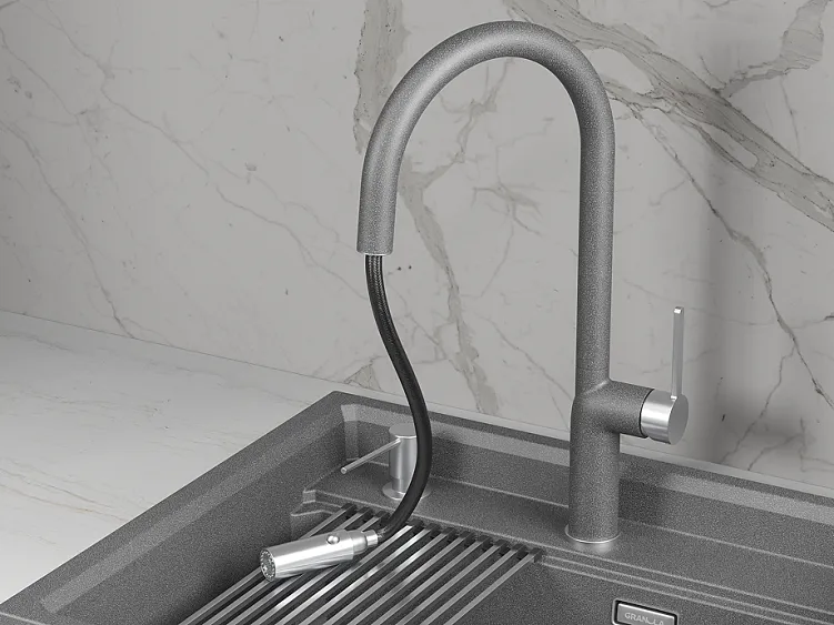 Смеситель GRANULA 9010 графит