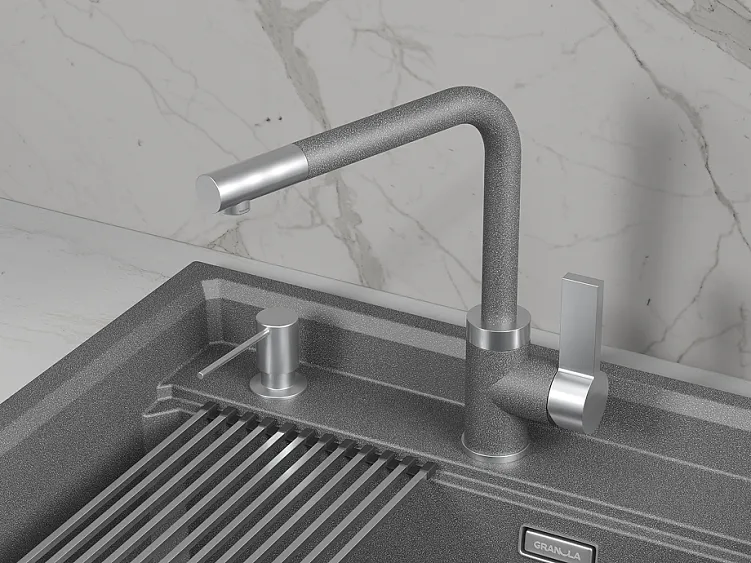 Смеситель GRANULA 5504 графит