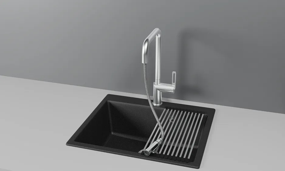 Смеситель GRANULA GR-8173 нержавеющая сталь