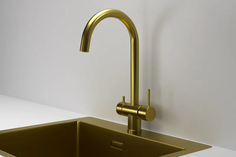 Смеситель GRANULA KS-7104 золото/сатин