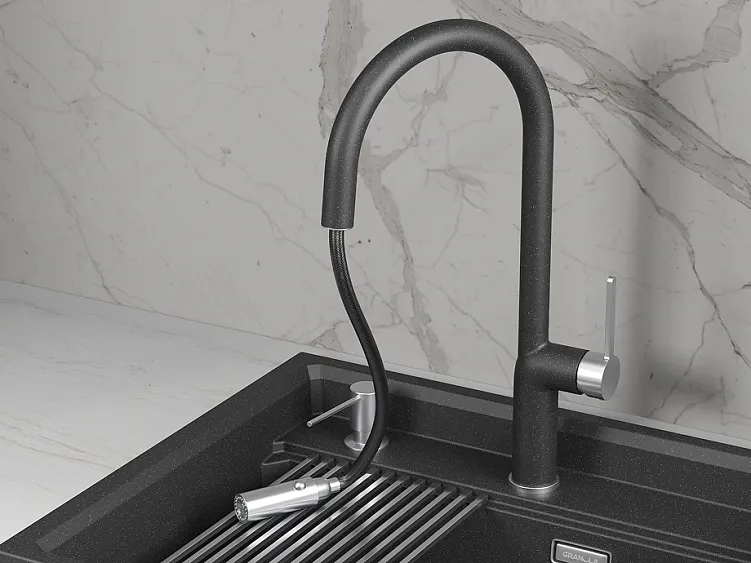 Смеситель GRANULA 9010 черный