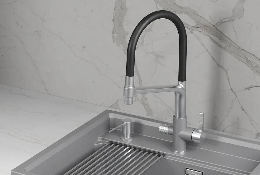 Смеситель GRANULA 5083 алюминиум