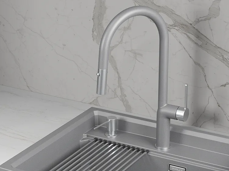 Смеситель GRANULA 9010 алюминиум