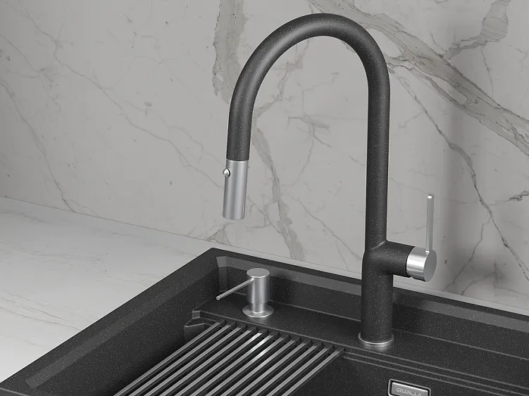 Смеситель GRANULA 9010 черный