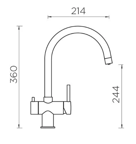 Смеситель SCHOCK Ares Cristalite сталь/альпина