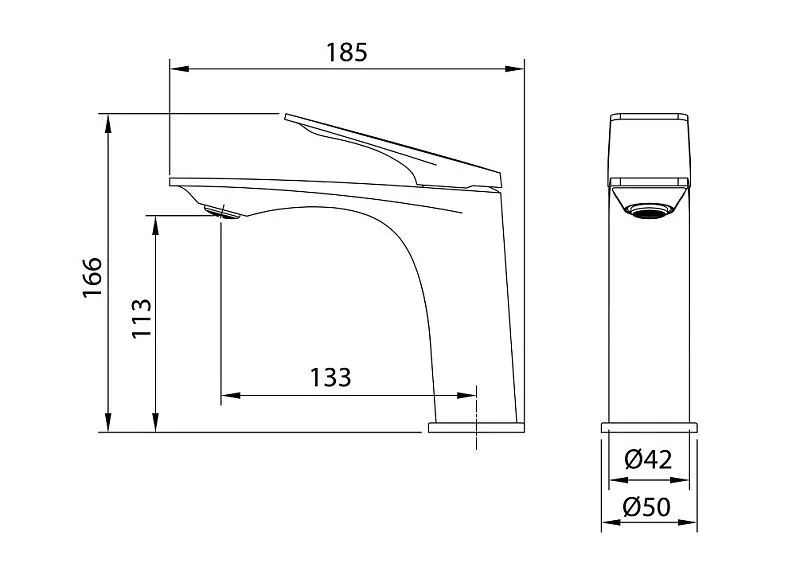 Смеситель GROSSMAN Galaxy 510.K35.01.100 хром глянцевый
