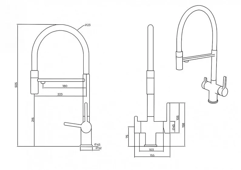 Смеситель OULIN OL-8024 Satin