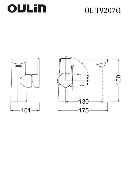 Смеситель OULIN OL-T9207Q
