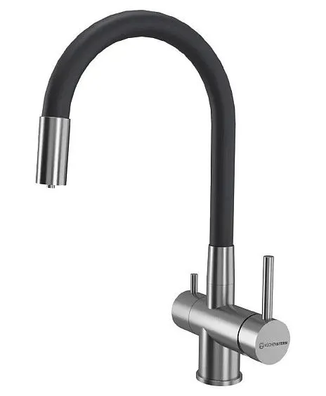 Смеситель KUCHENSTERN FLEX-FE 413SS40 нержавеющая сталь