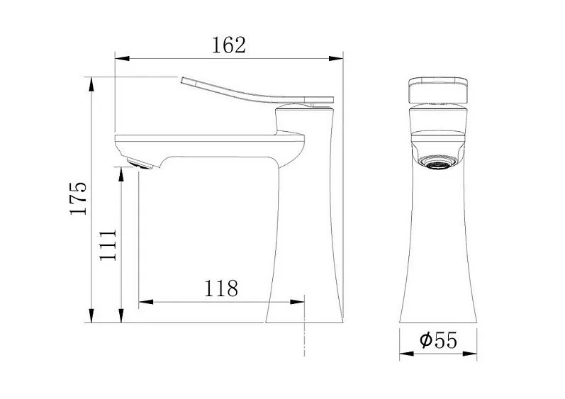 Смеситель GROSSMAN Advans 510.K35.09.100 хром глянцевый