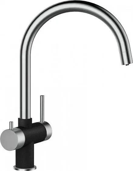 Смеситель SCHOCK Ares Cristalite сталь/оникс