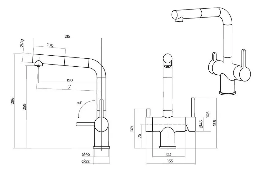Смеситель OULIN OL-8026 Satin