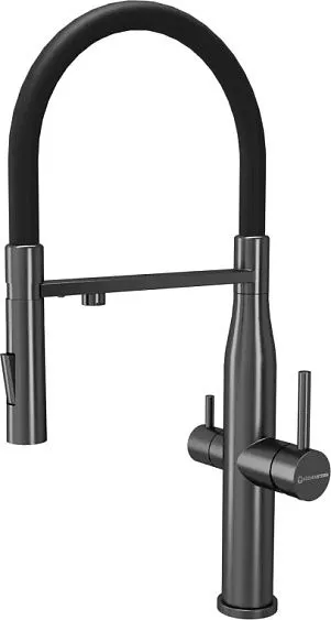 Смеситель KUCHENSTERN ELIT-FE вороненая сталь