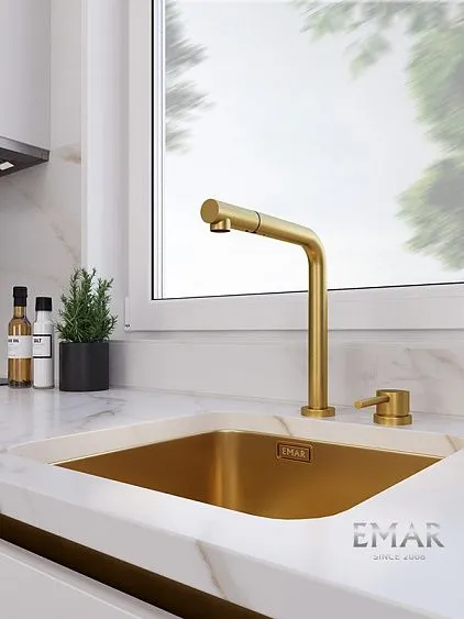 Смеситель EMAR ЕС-7027 PVD Golden