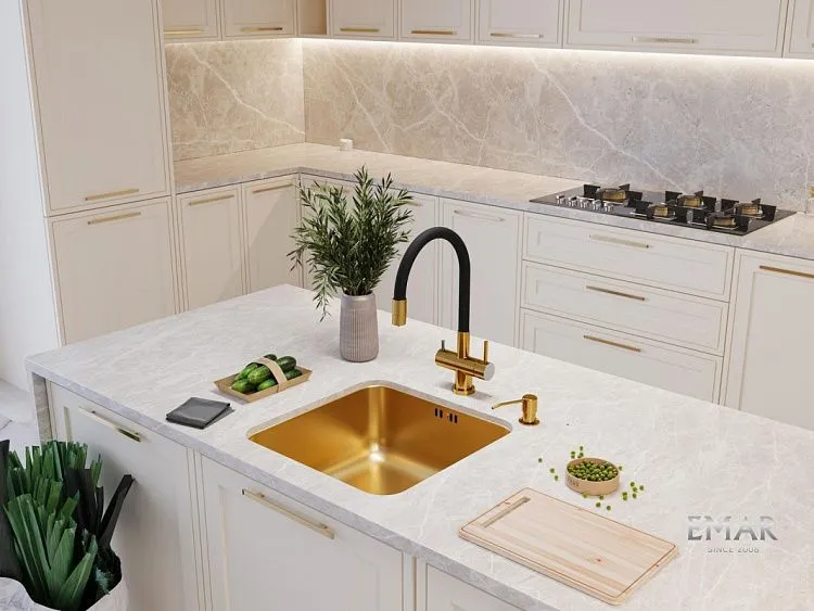 Смеситель EMAR ЕС-3015 PVD Golden