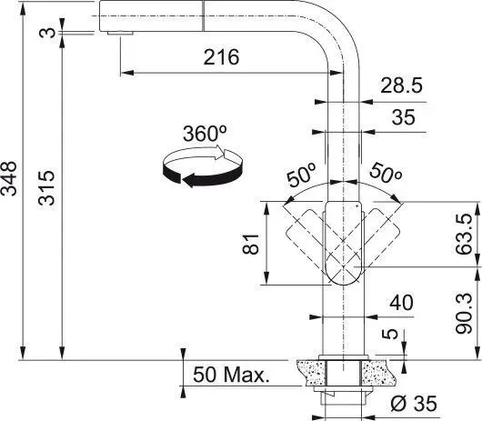 Смеситель FRANKE Mythos Nozzle (115.0550.442)