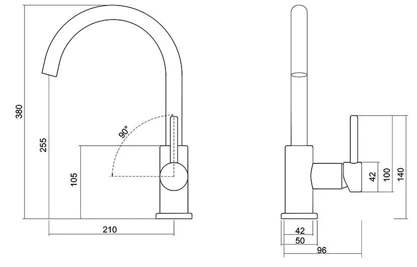 Смеситель EMAR ЕС-3004 Satin