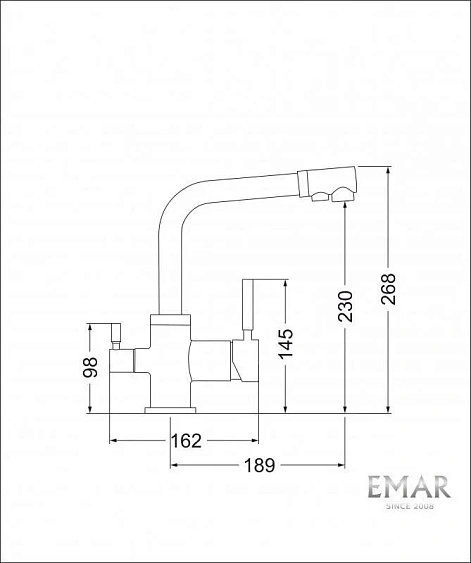 Смеситель EMAR 3003N.7 антрацит