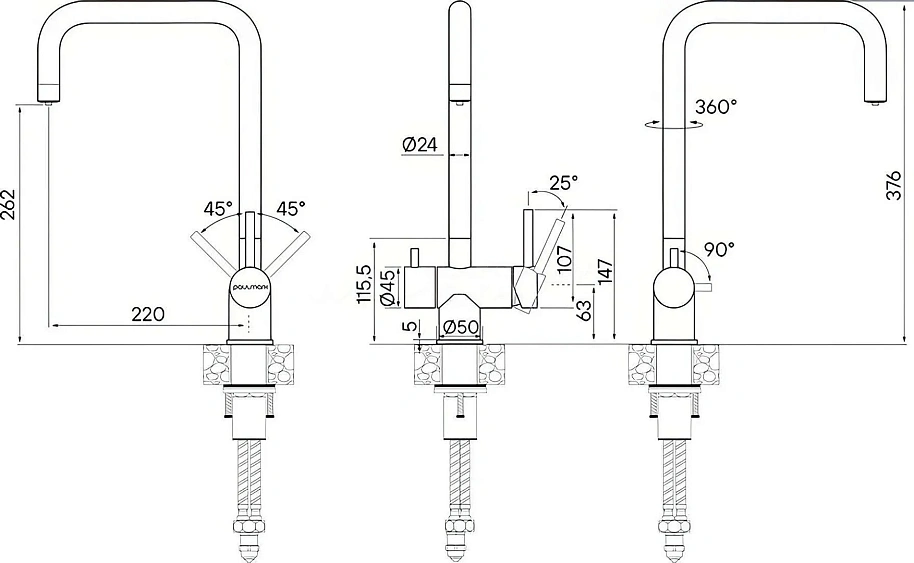Смеситель PAULMARK Wetter We213030-BS