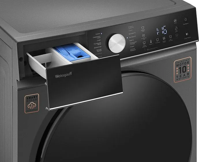 Стиральная машина WEISSGAUFF WMD 61211 D Inverter Steam Deep Grey