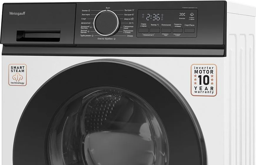 Стиральная машина WEISSGAUFF WM 601411 Inverter Steam