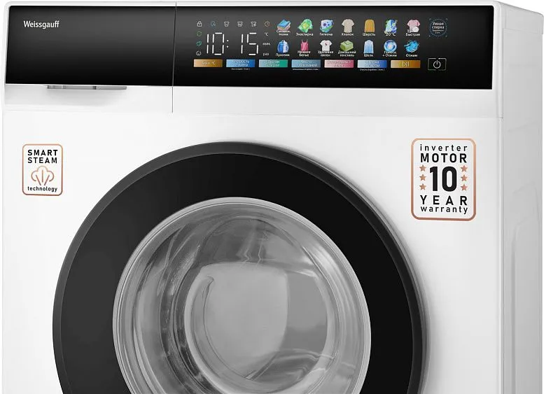 Стиральная машина WEISSGAUFF WM 45128 Full Touch Inverter Steam