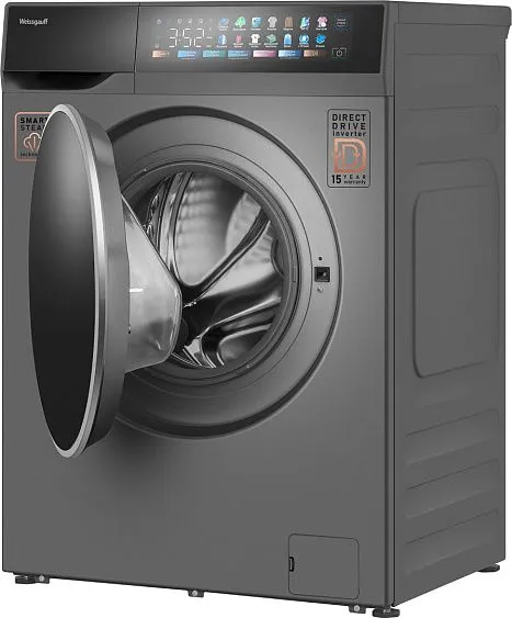 Стиральная машина WEISSGAUFF WM 995 Direct Drive Touch Inverter Steam Grey