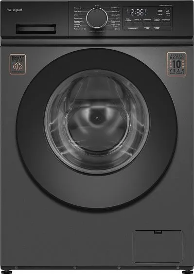 Стиральная машина WEISSGAUFF WM 48128 Inverter Steam Grey