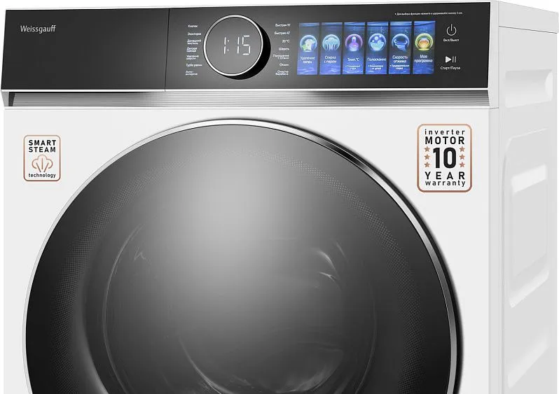 Стиральная машина WEISSGAUFF WM 777 Color Touch Inverter Steam
