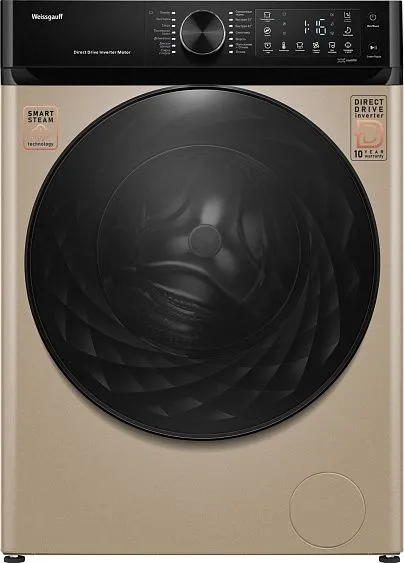 Стиральная машина WEISSGAUFF WM 59411 Direct Drive Inverter Steam Champagne