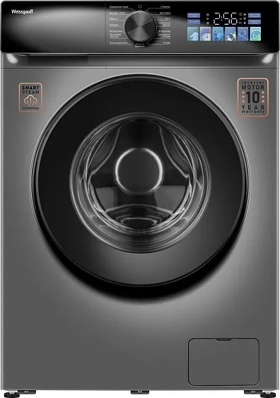 Стиральная машина WEISSGAUFF WM 45106 Color Touch Inverter Steam Dark Grey